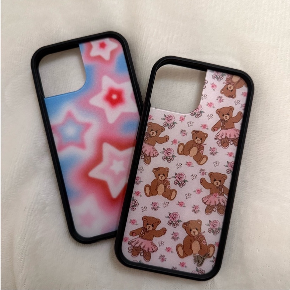 Cute Teddy Bear and Star Pattern Phone Cases